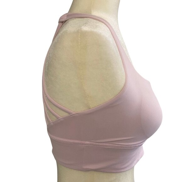 Lululemon Free to Be Wild Longline Bra Strappy Back Flush Pink Sz 6 W2BHSS - Picture 3 of 6